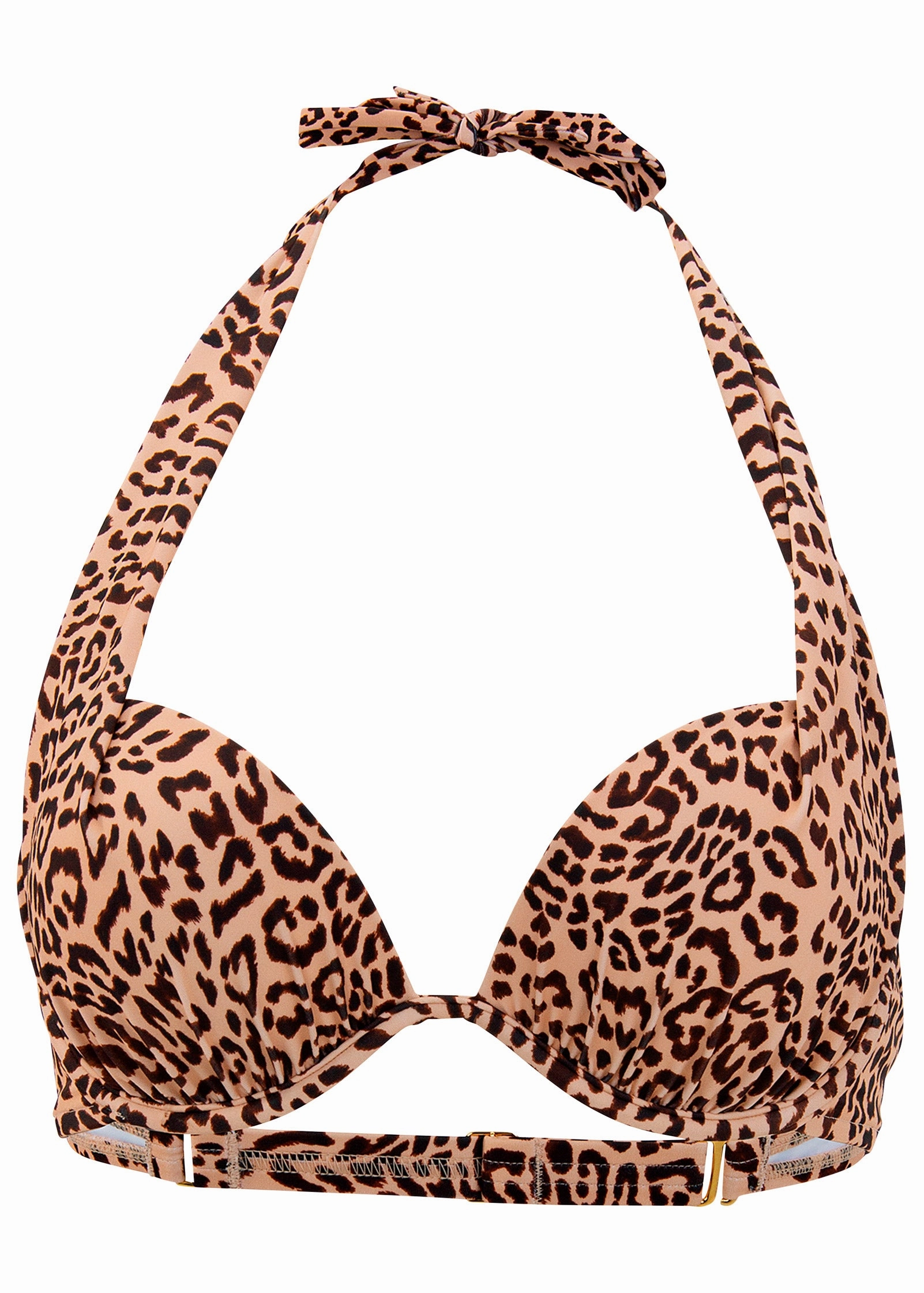 Marilyn Push-Up Halter Top - Lush Cheetah
