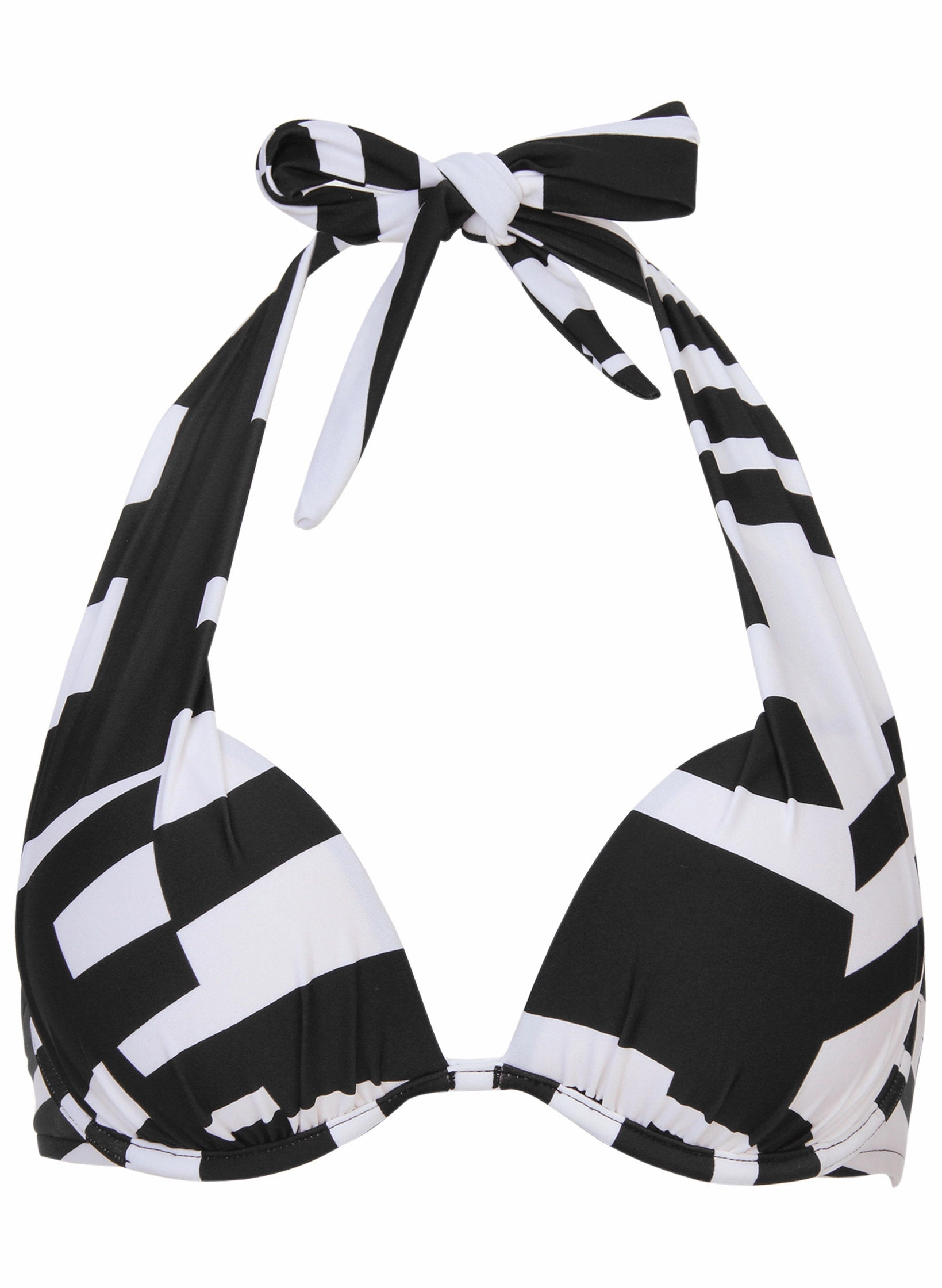 Marilyn Push-Up Halter Top - Modern Abstract