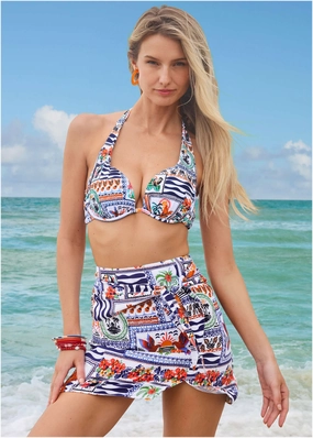 Marilyn Push-Up Halter Top - Postcard Vacay