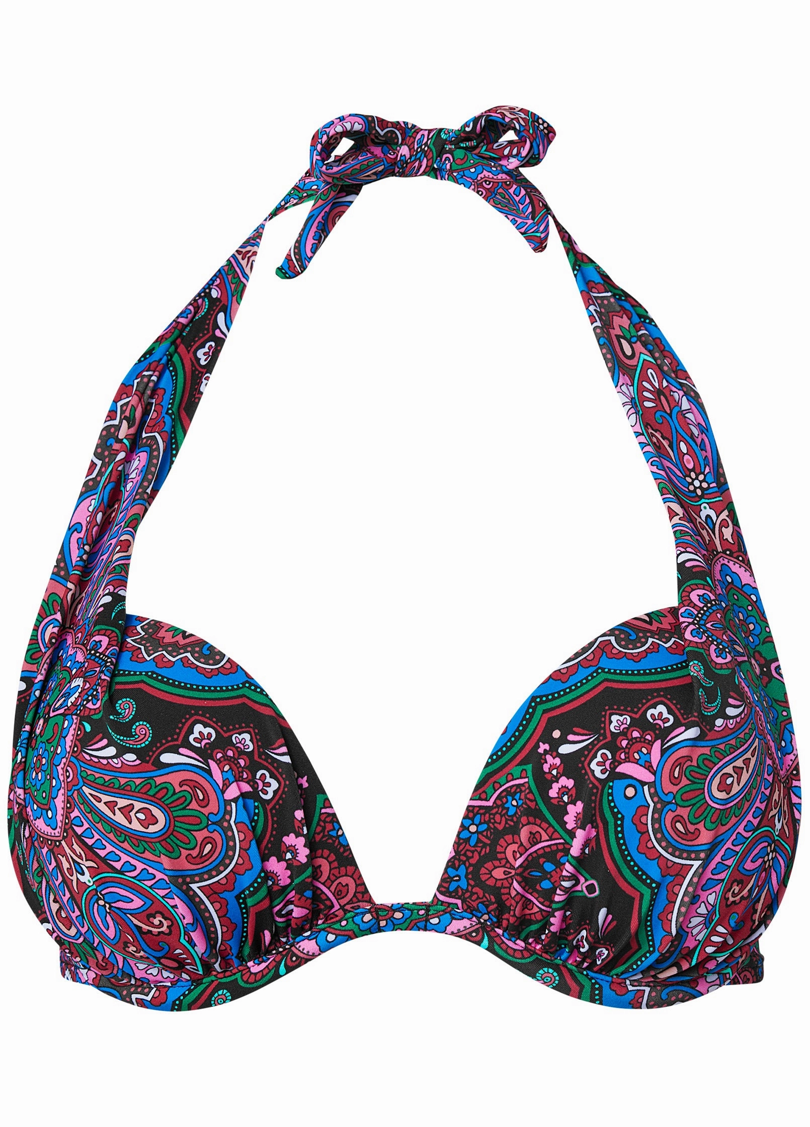 Marilyn Push-Up Halter Top - Royal Medallion