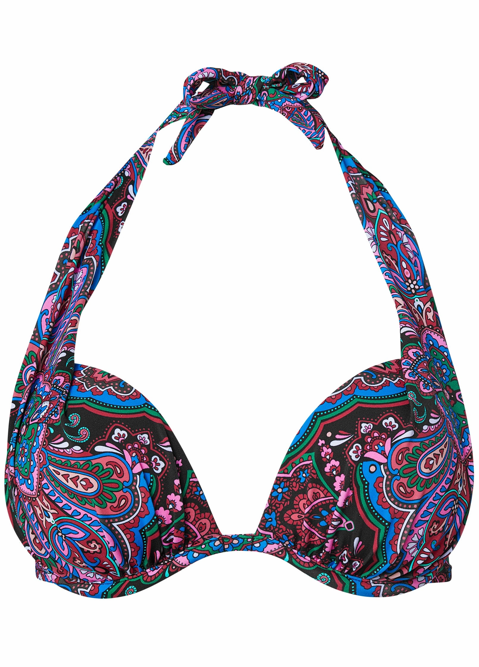 Marilyn Push-Up Halter Top - Royal Medallion