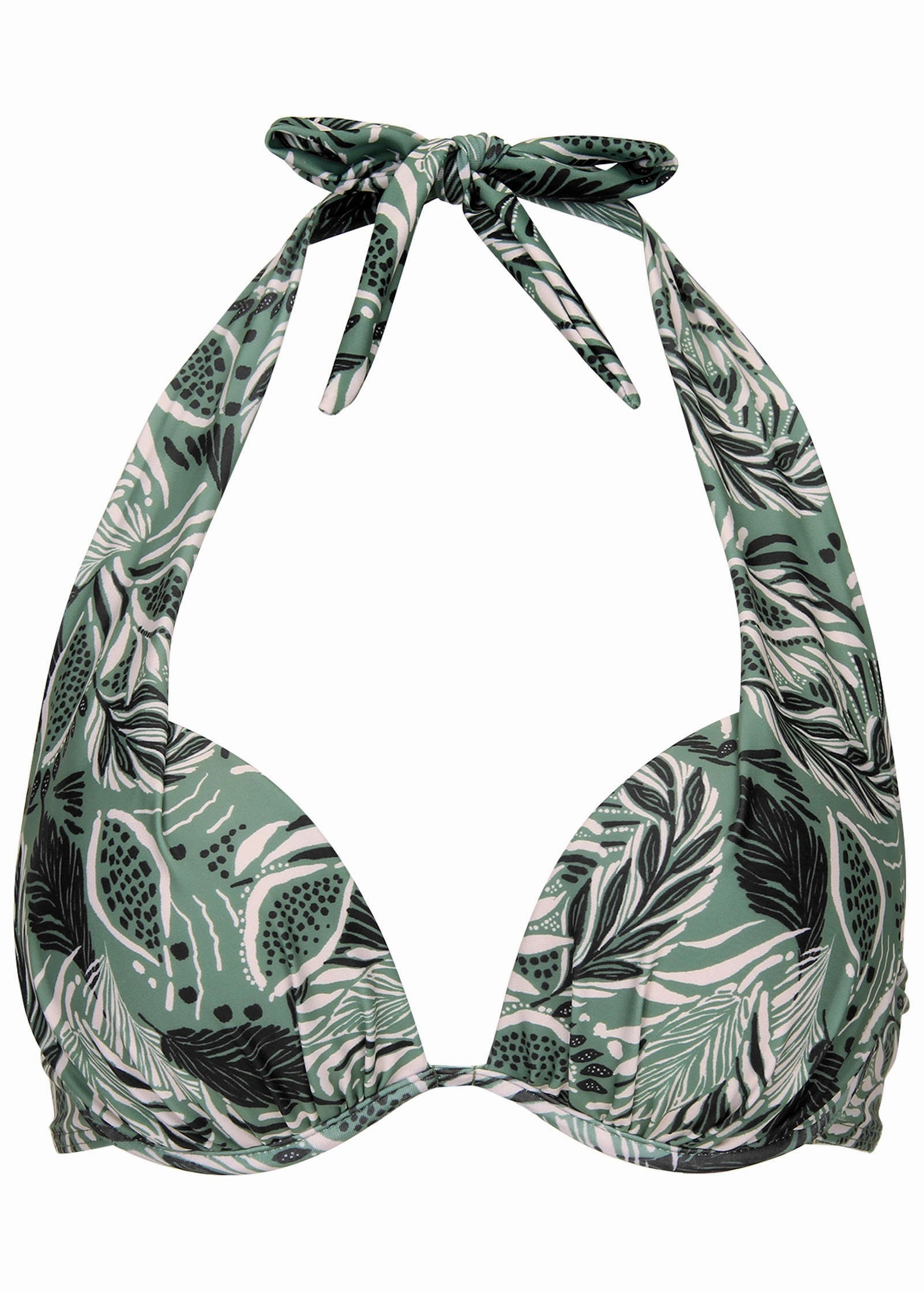 Marilyn Push-Up Halter Top - Sketchy Palms