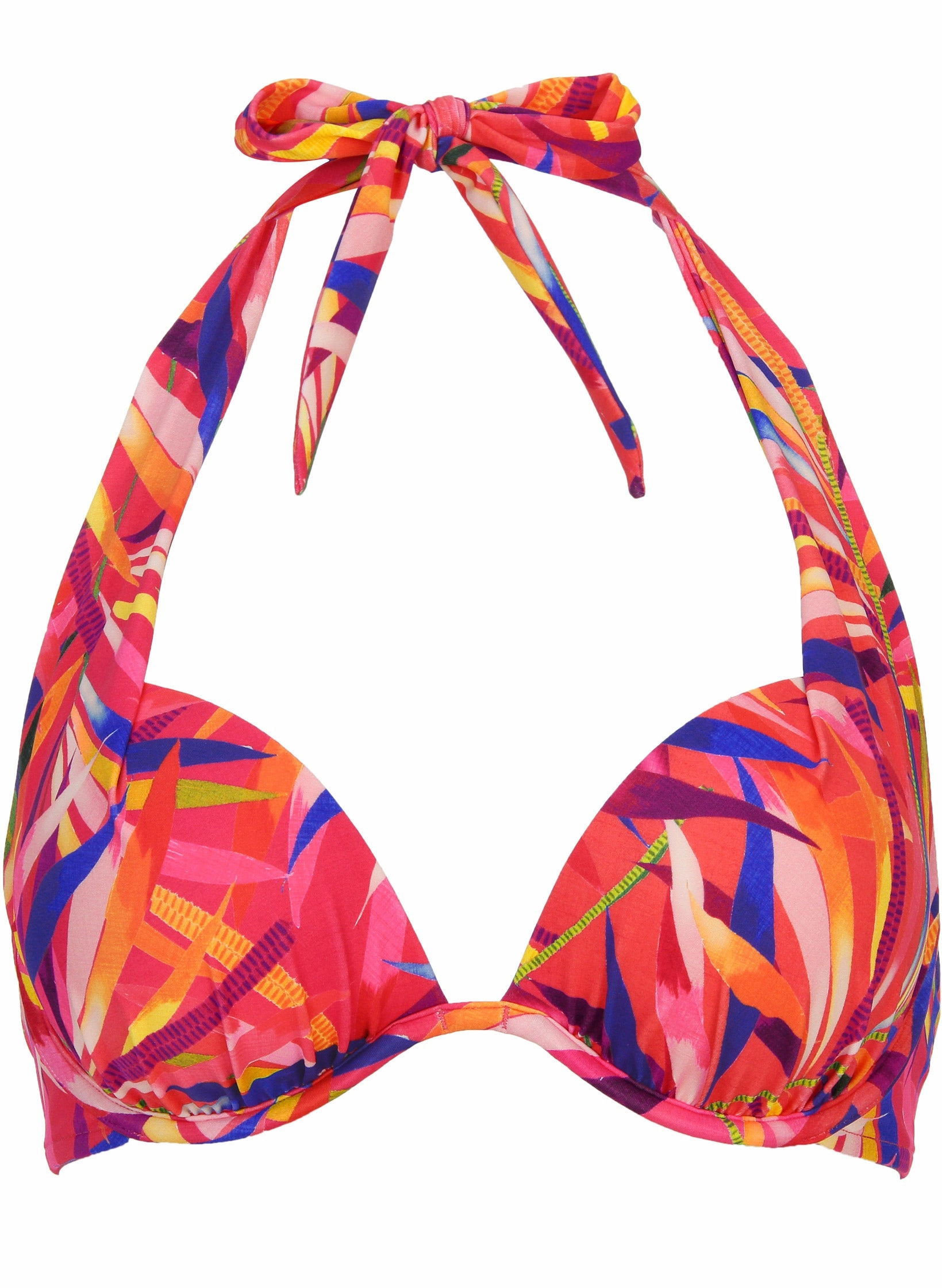 Marilyn Push-Up Halter Top - Tropical Jungle