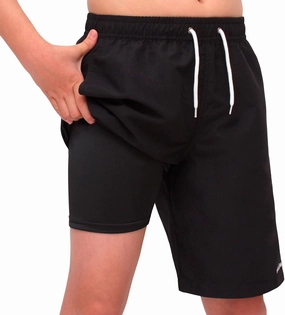 MEILONGER Boys Swim Trunks 2 in 1 Bathing Suits for Kids Quick Dry Board Shorts Swimming Swimwear with Compression Liner