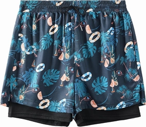 Men's 5" Swim Trunks Quick-Dry Anti Exposure Board Shorts Double Layer with Vibrant Prints for Surfing Gym Swimming