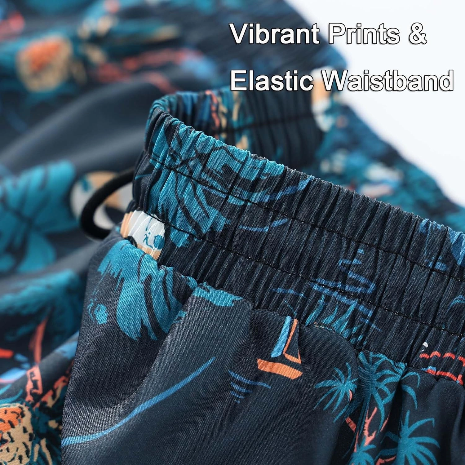 Men's 5" Swim Trunks Quick-Dry Anti Exposure Board Shorts Double Layer with Vibrant Prints for Surfing Gym Swimming