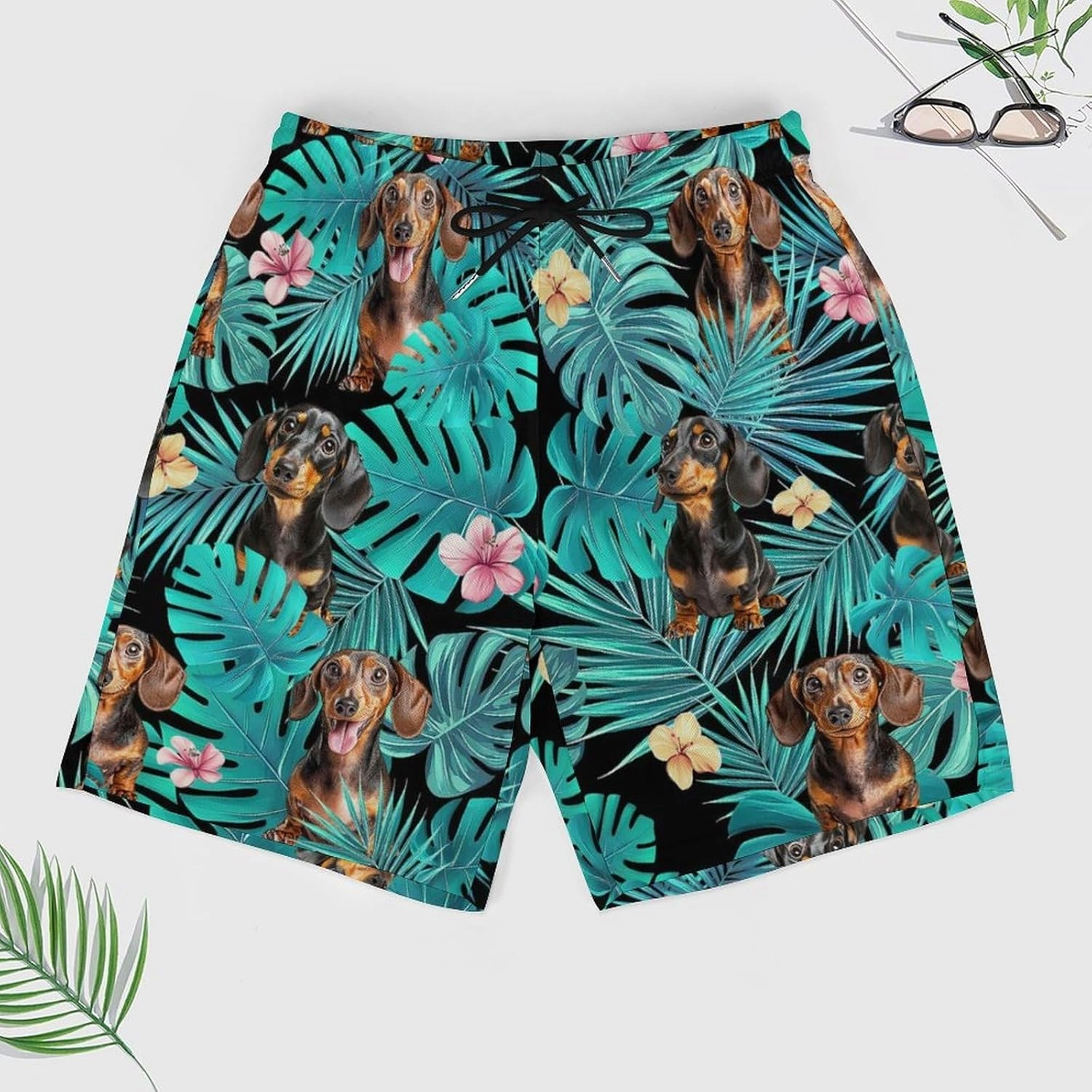 Men's Quick-Dry Swimming Trunks 7 Inch with Compression Liner 2 in 1 Beach Swim Board Shorts with Pockets