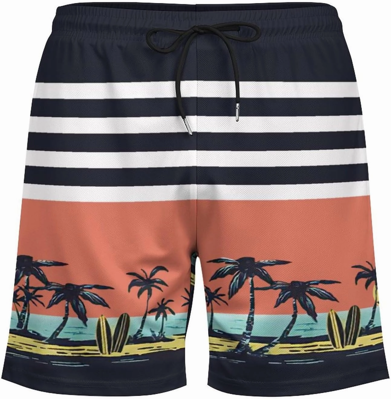 Men's Quick-Dry Swimming Trunks 7 Inch with Compression Liner 2 in 1 Beach Swim Board Shorts with Pockets
