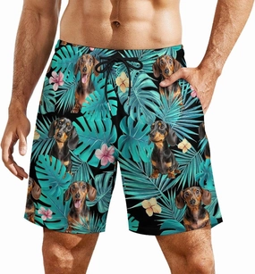 Men's Quick-Dry Swimming Trunks 7 Inch with Compression Liner 2 in 1 Beach Swim Board Shorts with Pockets