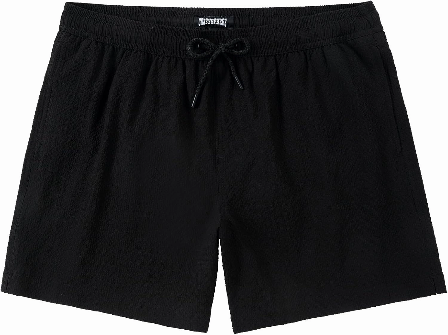 Men's Swim Shorts 5 inch Seersucker Swimming Trunks for Men Swim Suits Beach Shorts