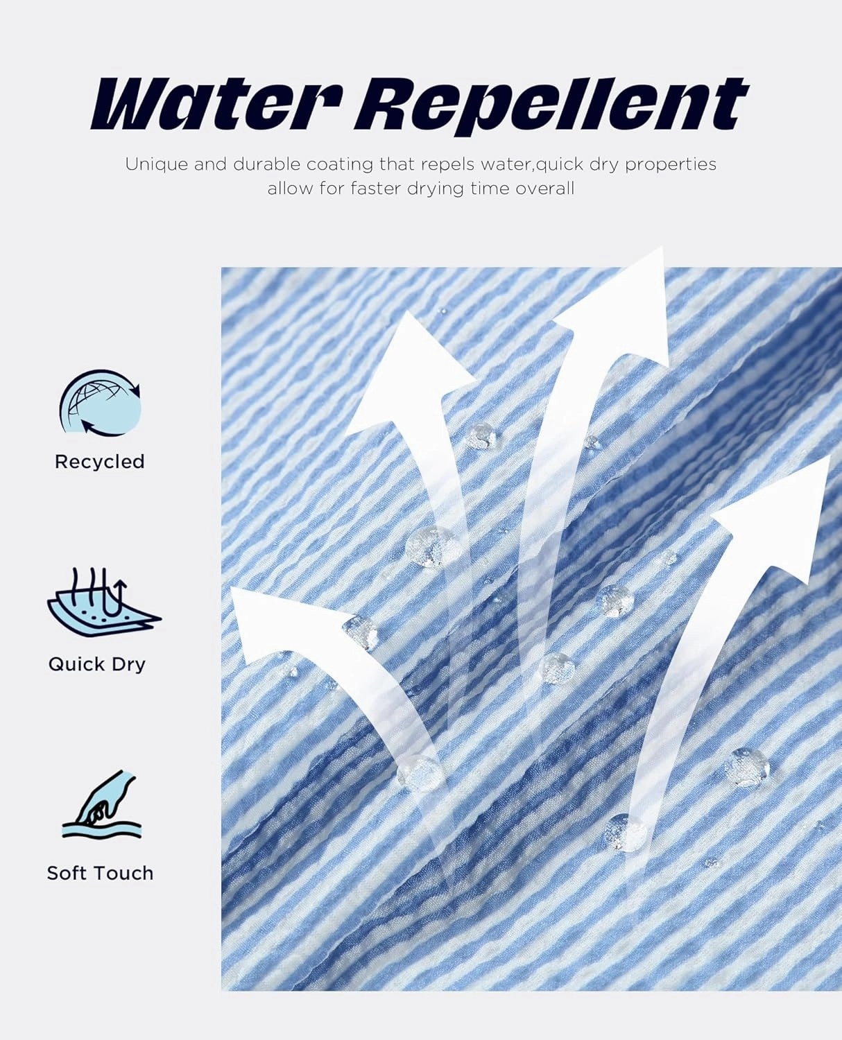 Men's Swim Shorts 5 inch Seersucker Swimming Trunks for Men Swim Suits Beach Shorts