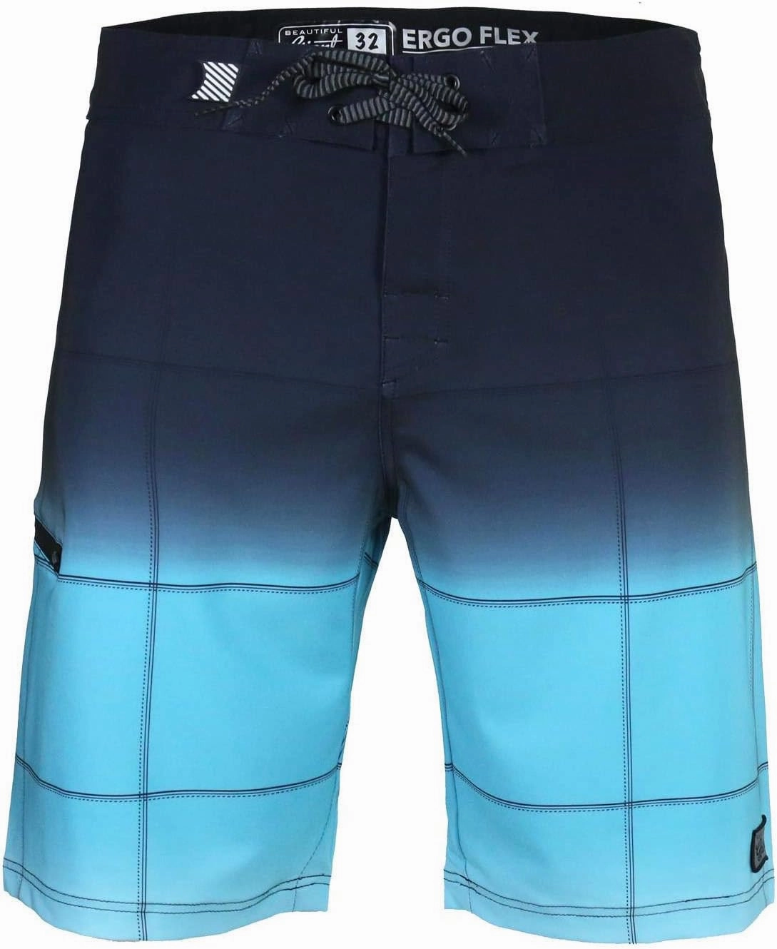 Men's Swim Trunks 22 Quick Dry Board Shorts with Key Keeper, No Mesh Lining - Perfect for Surfing & Swimming