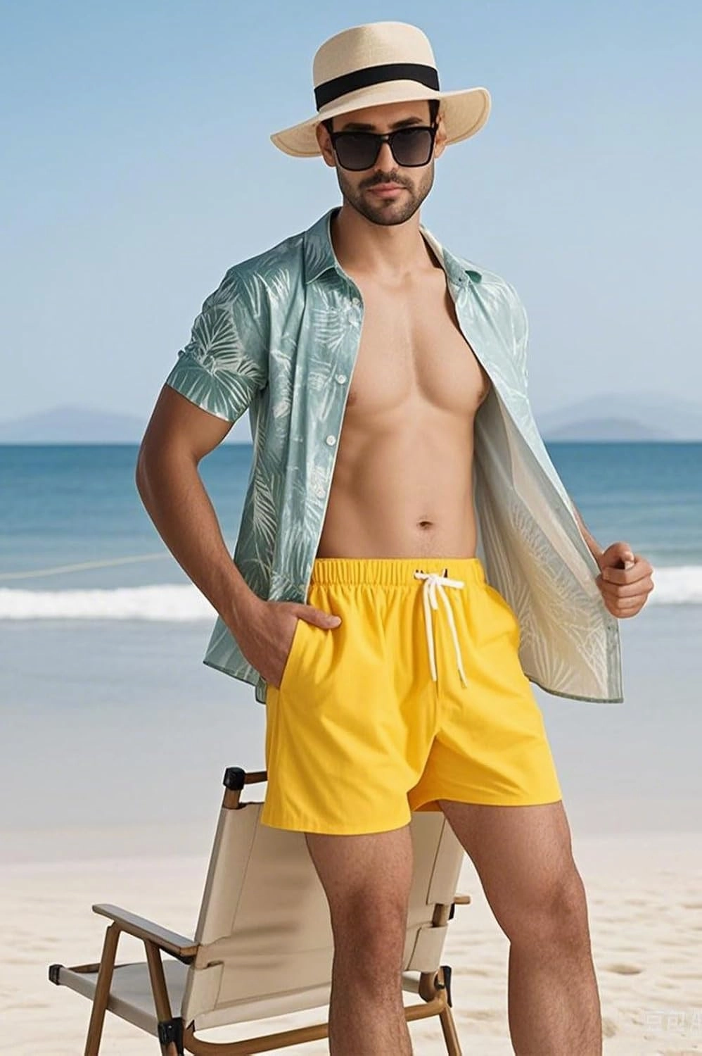 Men's Swim Trunks 5 Inch Quick Dry Board Shorts Mesh Lining Swimming Trunks Beach Shorts for Men Bathing Suits