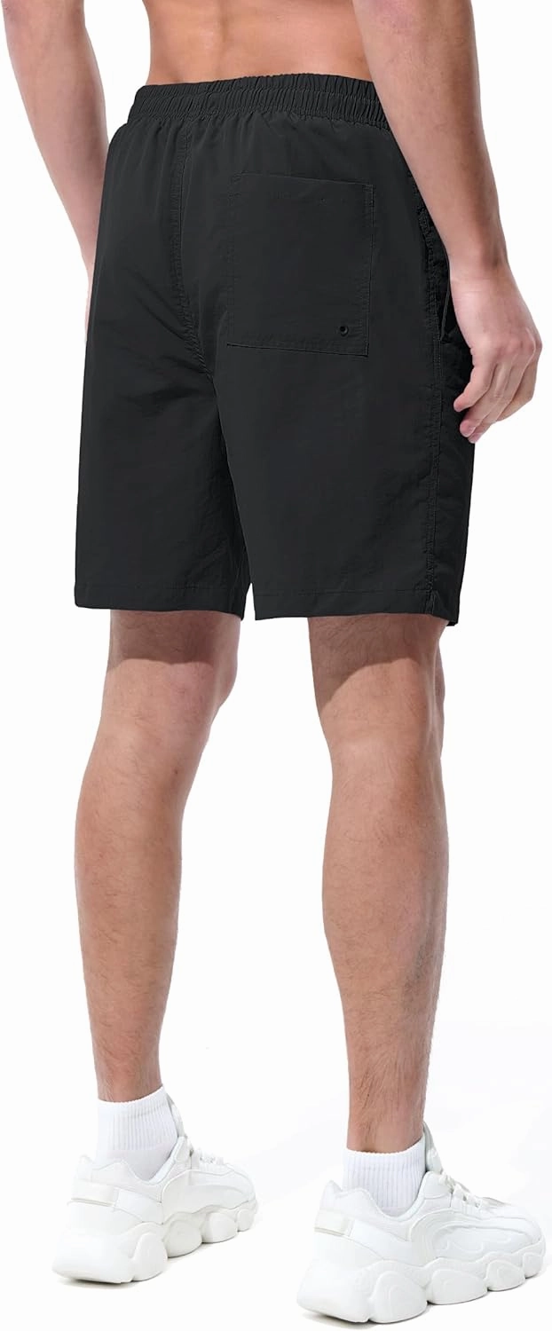 Men's Swim Trunks Beach Board Shorts Quick Dry Swimsuit Bathing Suits with Pockets 7 Inch Inseam Mesh Lining