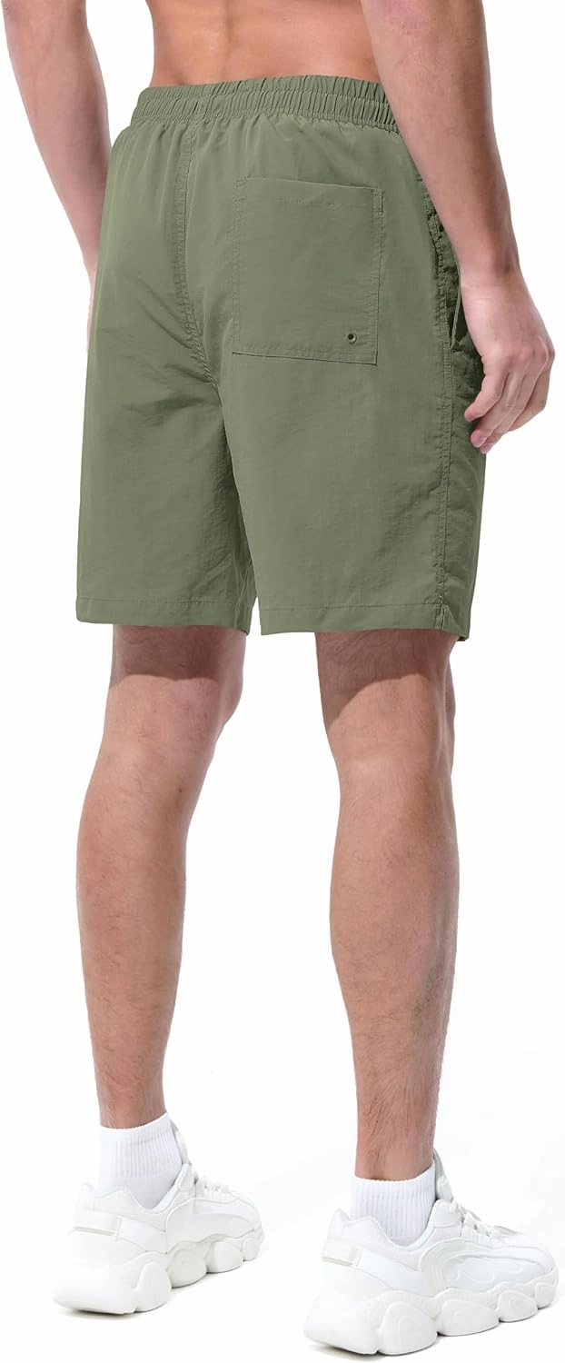 Men's Swim Trunks Beach Board Shorts Quick Dry Swimsuit Bathing Suits with Pockets 7 Inch Inseam Mesh Lining