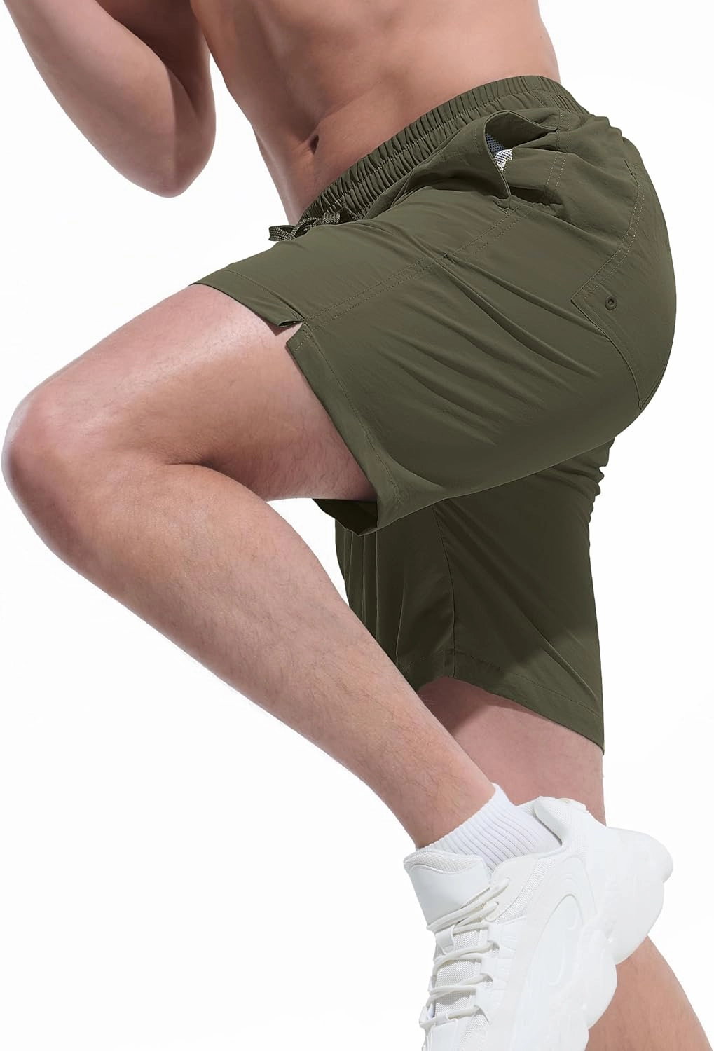 Men's Swim Trunks Beach Board Shorts Quick Dry Swimsuit Bathing Suits with Pockets 7 Inch Inseam Mesh Lining