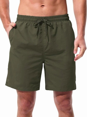 Men's Swim Trunks Beach Board Shorts Quick Dry Swimsuit Bathing Suits with Pockets 7 Inch Inseam Mesh Lining