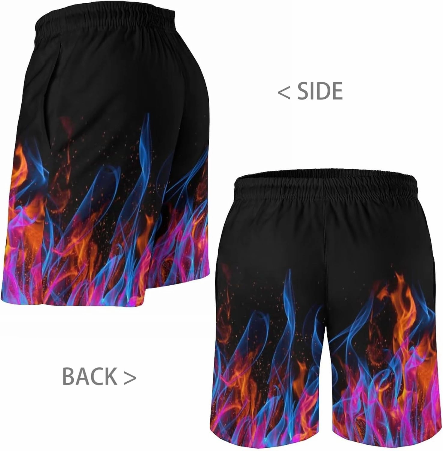 Men's Swim Trunks Hawaiian Bathing Mesh Lining Suit Swimsuits Beach Shorts with Pockets