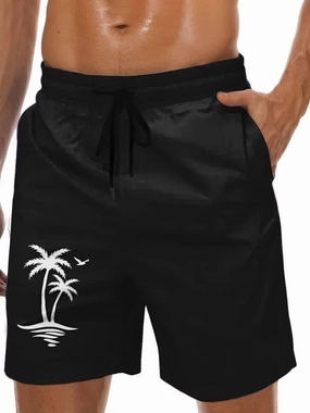 Men's Swim Trunks Hawaiian Bathing Mesh Lining Suit Swimsuits Beach Shorts with Pockets
