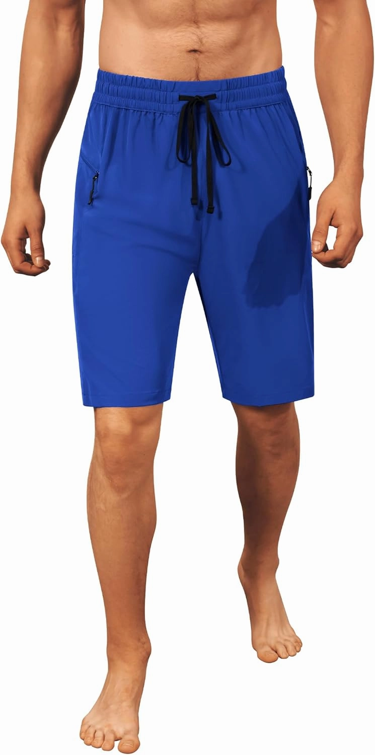 Men's Swim Trunks Quick Dry Beach Shorts with Zipper Pockets, UPF 50 , Swimming, Surfing, Outdoor - No Mesh Liner