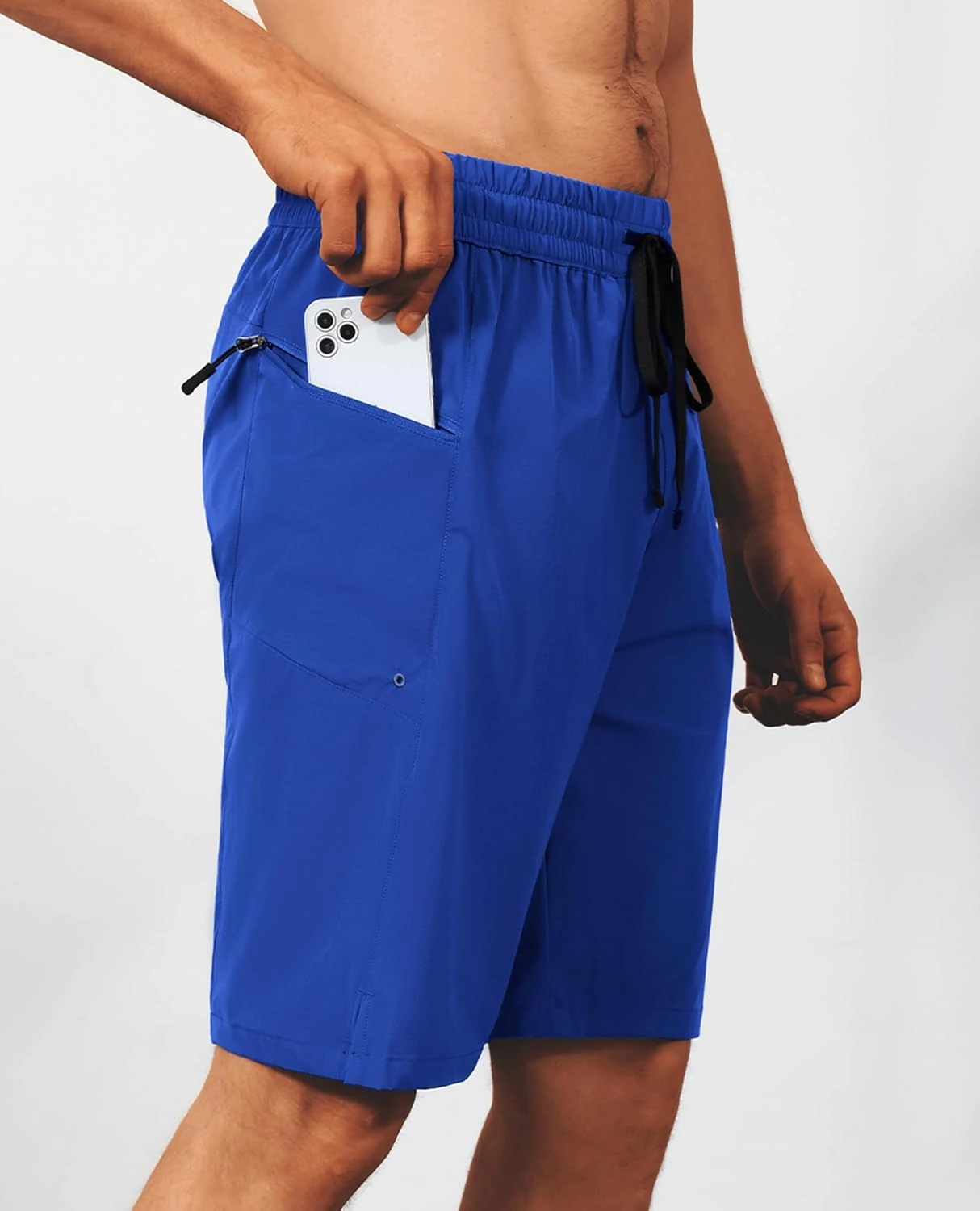 Men's Swim Trunks Quick Dry Beach Shorts with Zipper Pockets, UPF 50 , Swimming, Surfing, Outdoor - No Mesh Liner