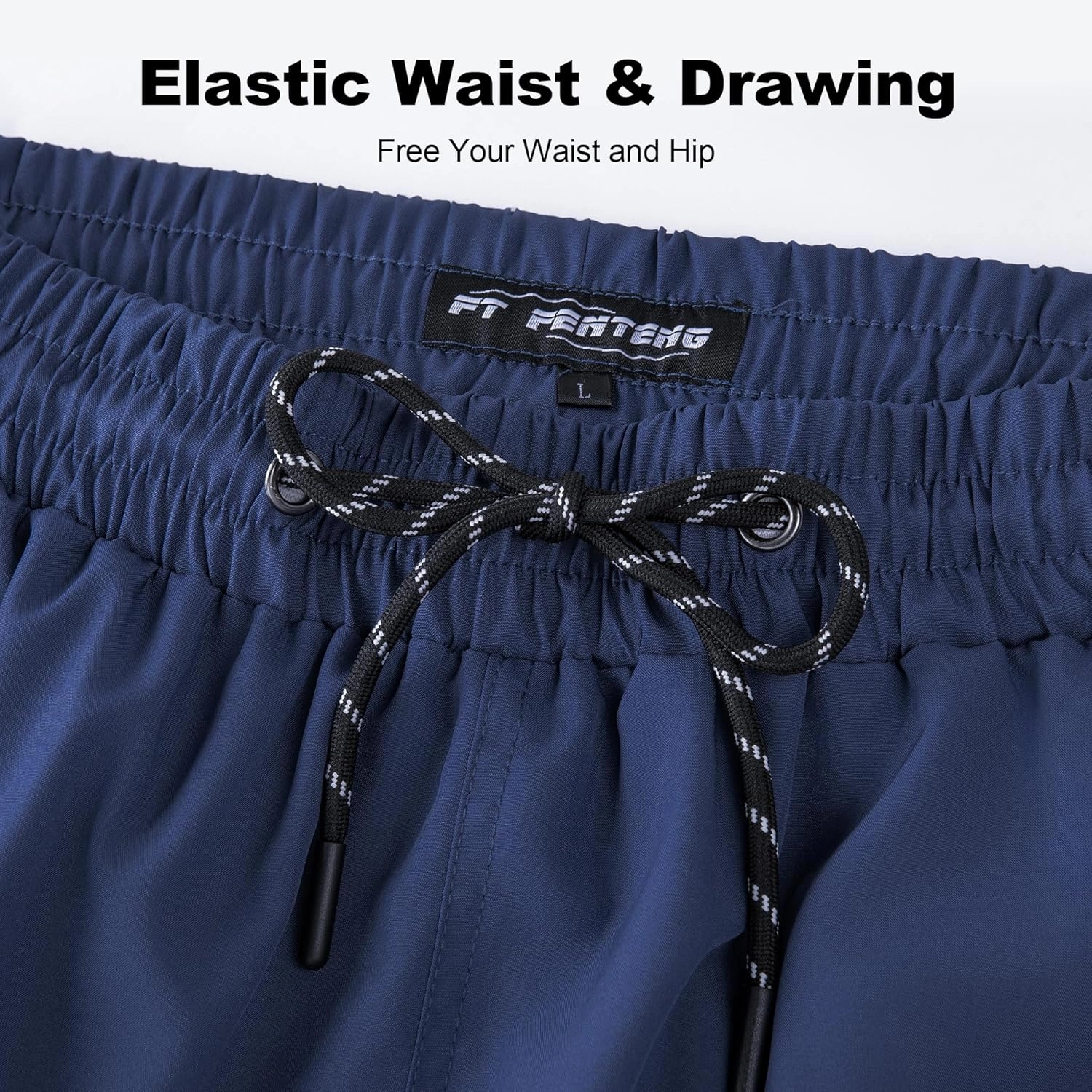 Men's Swim Trunks Quick Dry Board Shorts with Zipper Pockets Beach Shorts Bathing Suits for Men - No Mesh Liner