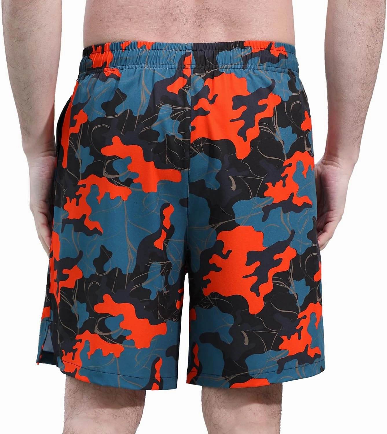 Mens 5/7" Ineseam Swim Trunks with Compression Liner 2 in 1 Bathing Suit Swimwear with Zip Pockets UPF50  Board Shorts