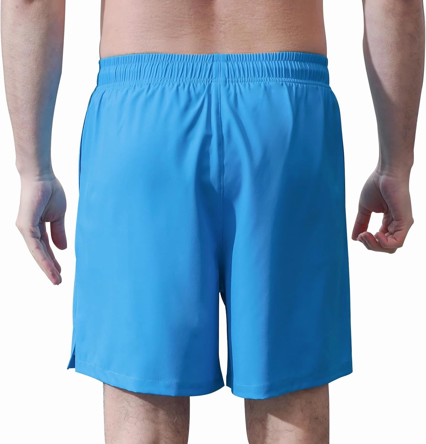Mens 5/7" Ineseam Swim Trunks with Compression Liner 2 in 1 Bathing Suit Swimwear with Zip Pockets UPF50  Board Shorts