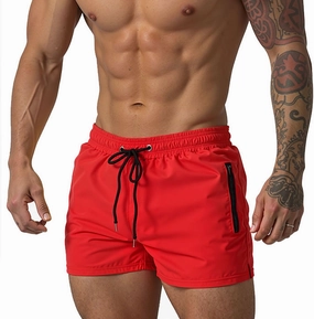 Mens 5" with Zipper Quick Dry Beach Shorts for Swimming Men Bathing Suit
