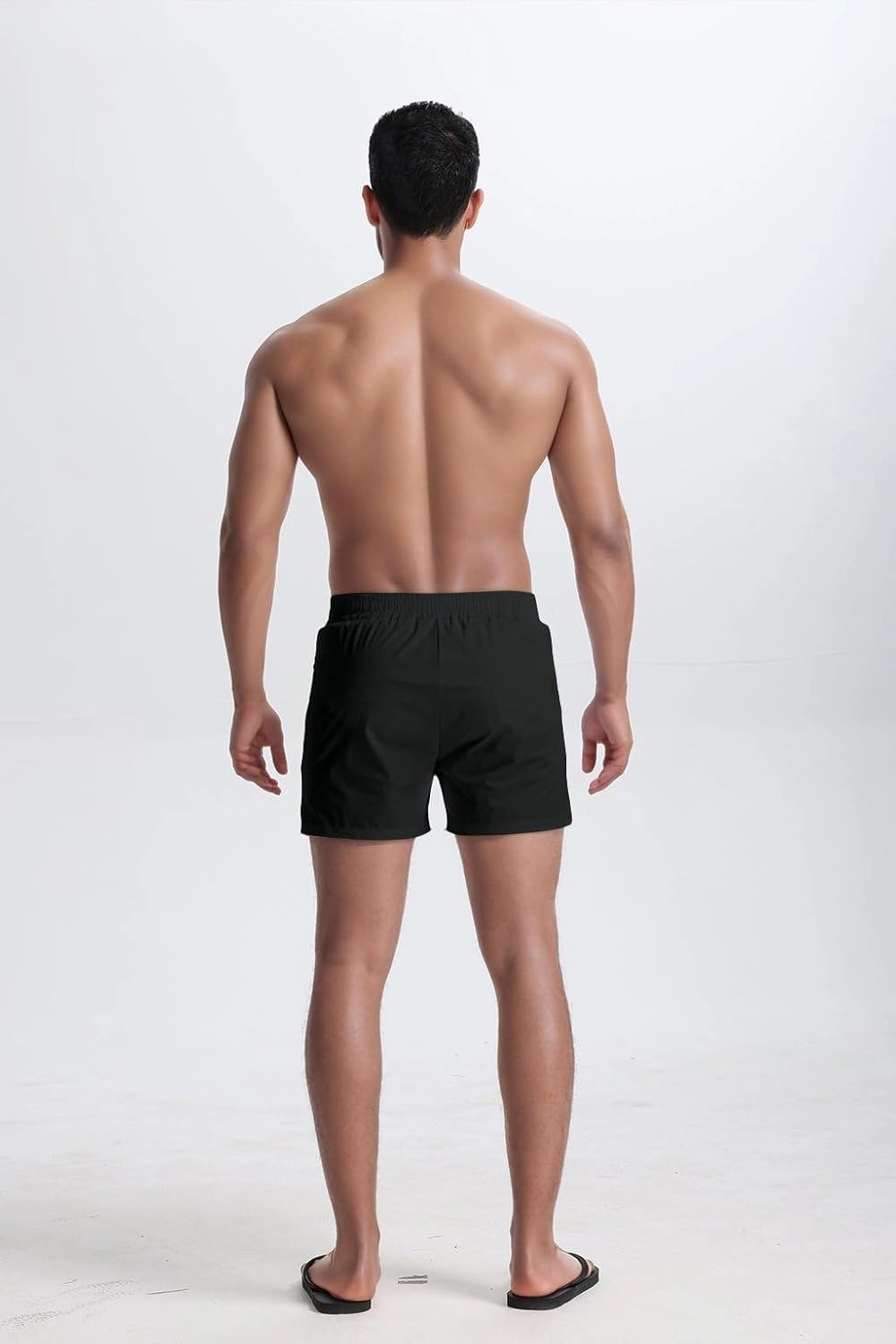Mens 5" with Zipper Quick Dry Beach Shorts for Swimming Men Bathing Suit