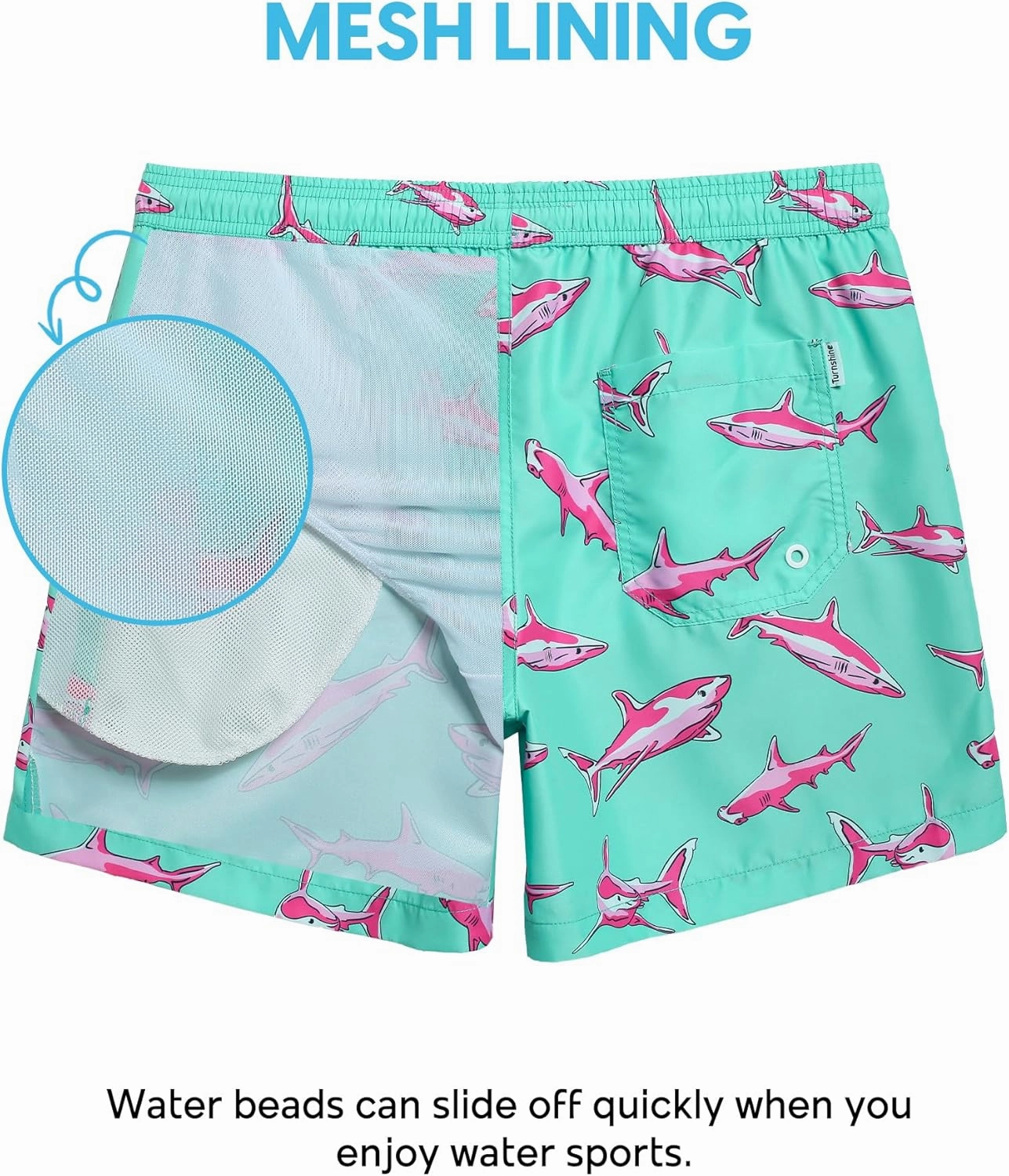 Mens Swim Trunks 5 Inch Swimming Shorts with Mesh Lining Quick Dry Bathing Suits for Men Swimwear