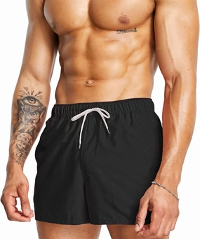 Mens Swim Trunks 5" with Mesh Lining Quick Dry Beach Shorts for Swimming Men Bathing Suit
