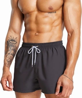 Mens Swim Trunks 5" with Mesh Lining Quick Dry Beach Shorts for Swimming Men Bathing Suit