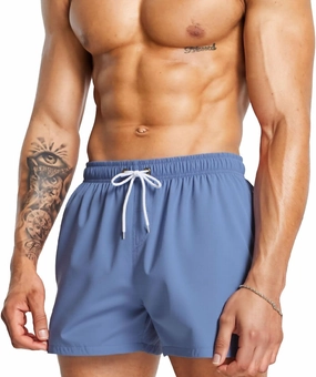 Mens Swim Trunks 5" with Mesh Lining Quick Dry Beach Shorts for Swimming Men Bathing Suit