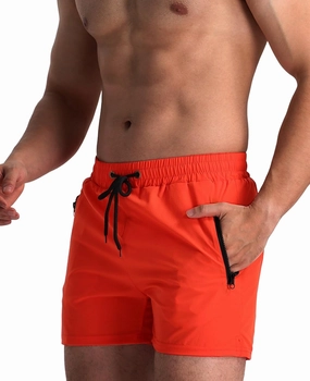 Mens Swim Trunks 5" with Mesh Lining Quick Dry Beach Shorts with Zipper Pockets Sports Swimming Trunks for Men