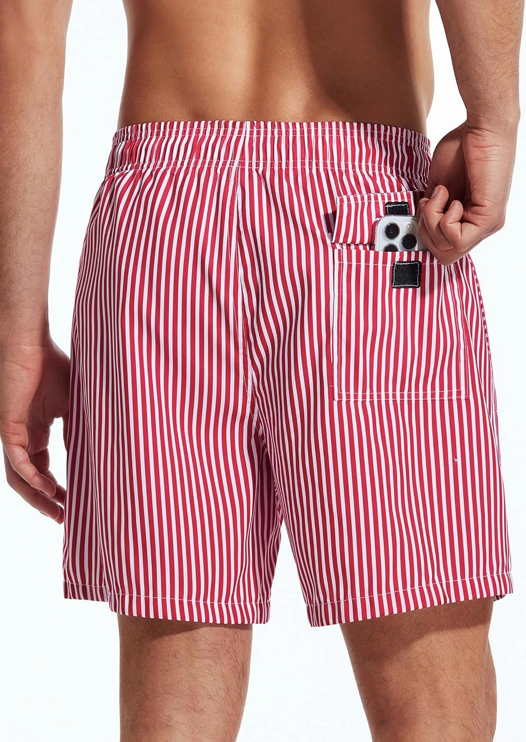 Mens Swim Trunks 6 Inch Inseam Mesh Lining Bathing Suits Quick Dry Beach Shorts Swimsuits Swimwear with Pockets