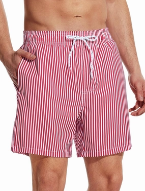 Mens Swim Trunks 6 Inch Inseam Mesh Lining Bathing Suits Quick Dry Beach Shorts Swimsuits Swimwear with Pockets