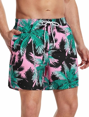 Mens Swim Trunks 6 Inch Inseam Mesh Lining Bathing Suits Quick Dry Beach Shorts Swimsuits Swimwear with Pockets