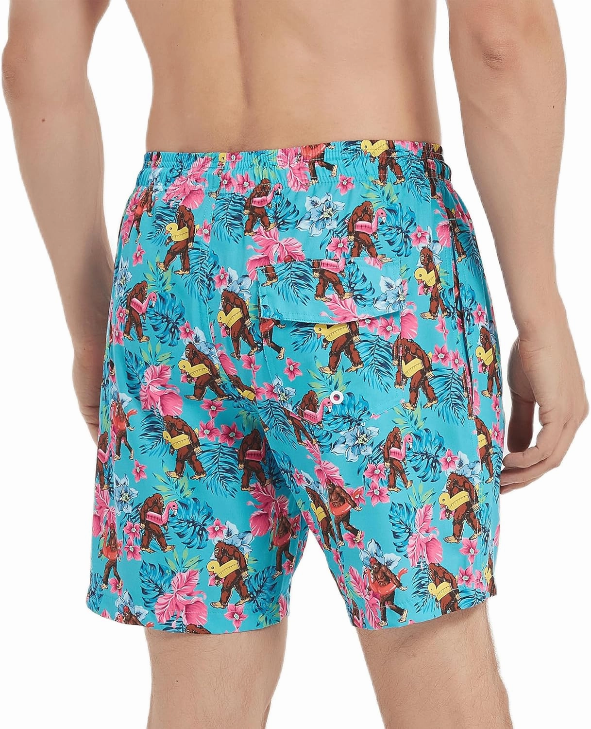 Mens Swim Trunks 7 Inch Inseam Board Shorts with Compression Liner Swimsuit Bathing Suit Quick Dry