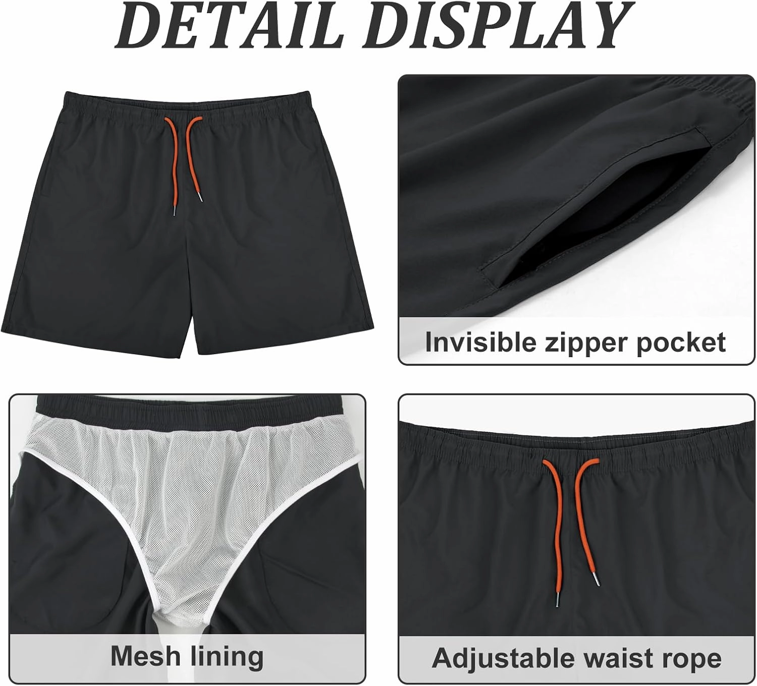 Mens Swim Trunks 7" Quick Dry Swim Shorts Swimsuit Swimming Trunks Swimwear with Pockets