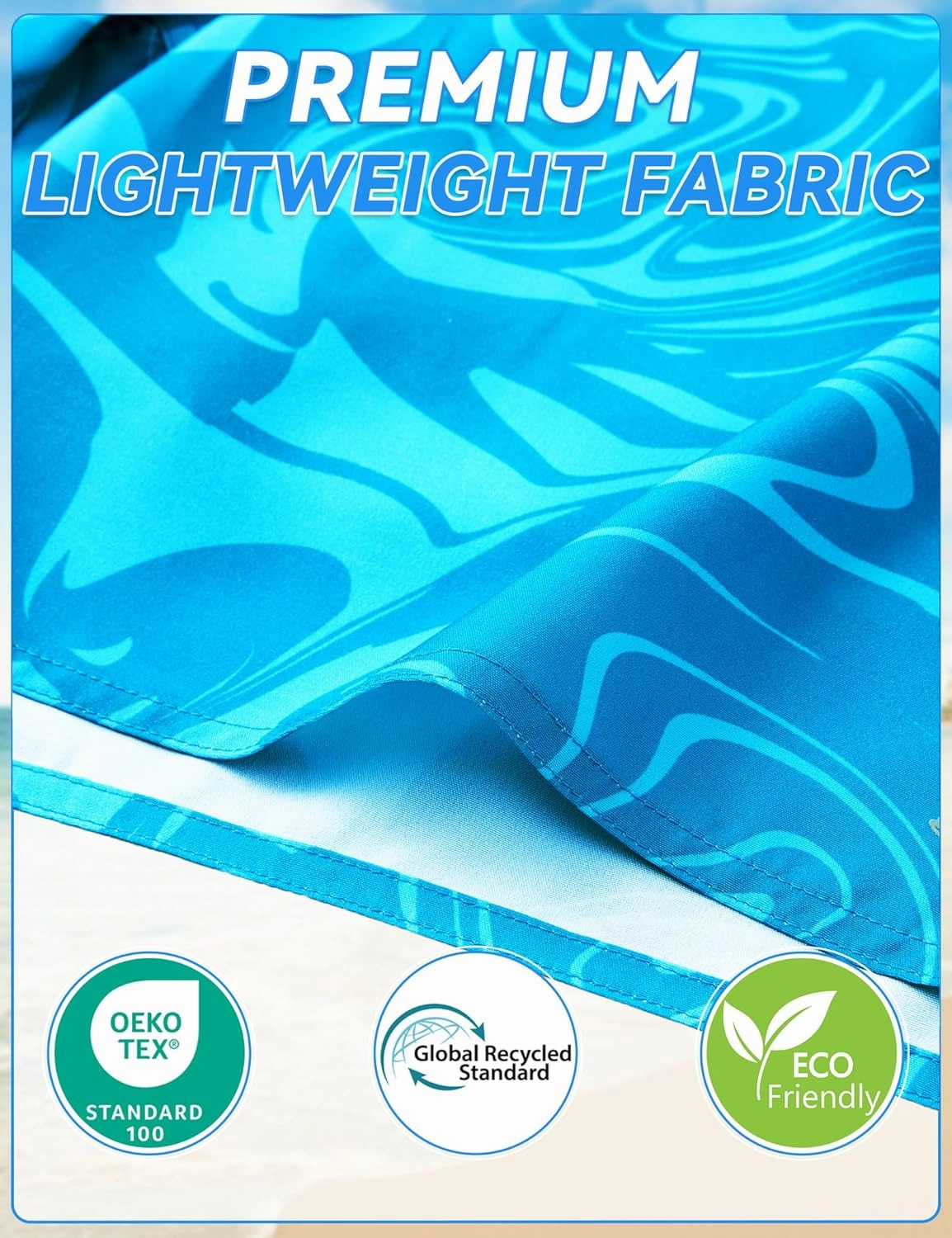 Mens Swim Trunks 8 inch Inseam Mesh Liner Quick-Dry Lightweight 4-Way Stretch Bathing Suit Swimming Trunks for Men UPF 50 