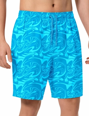 Mens Swim Trunks 8 inch Inseam Mesh Liner Quick-Dry Lightweight 4-Way Stretch Bathing Suit Swimming Trunks for Men UPF 50 