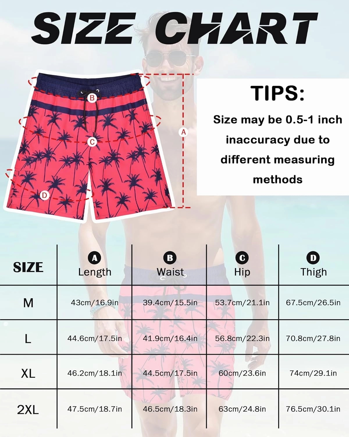Mens Swim Trunks Bathing Suit 9" Board Shorts Quick Dry Swim Shorts Men Swimwear Mesh Lining Beach Swimsuit