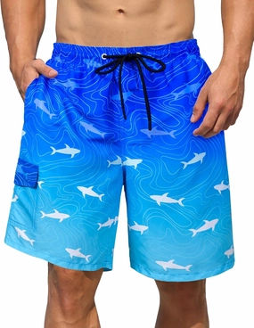 Mens Swim Trunks Bathing Suit 9" Board Shorts Quick Dry Swim Shorts Men Swimwear Mesh Lining Beach Swimsuit