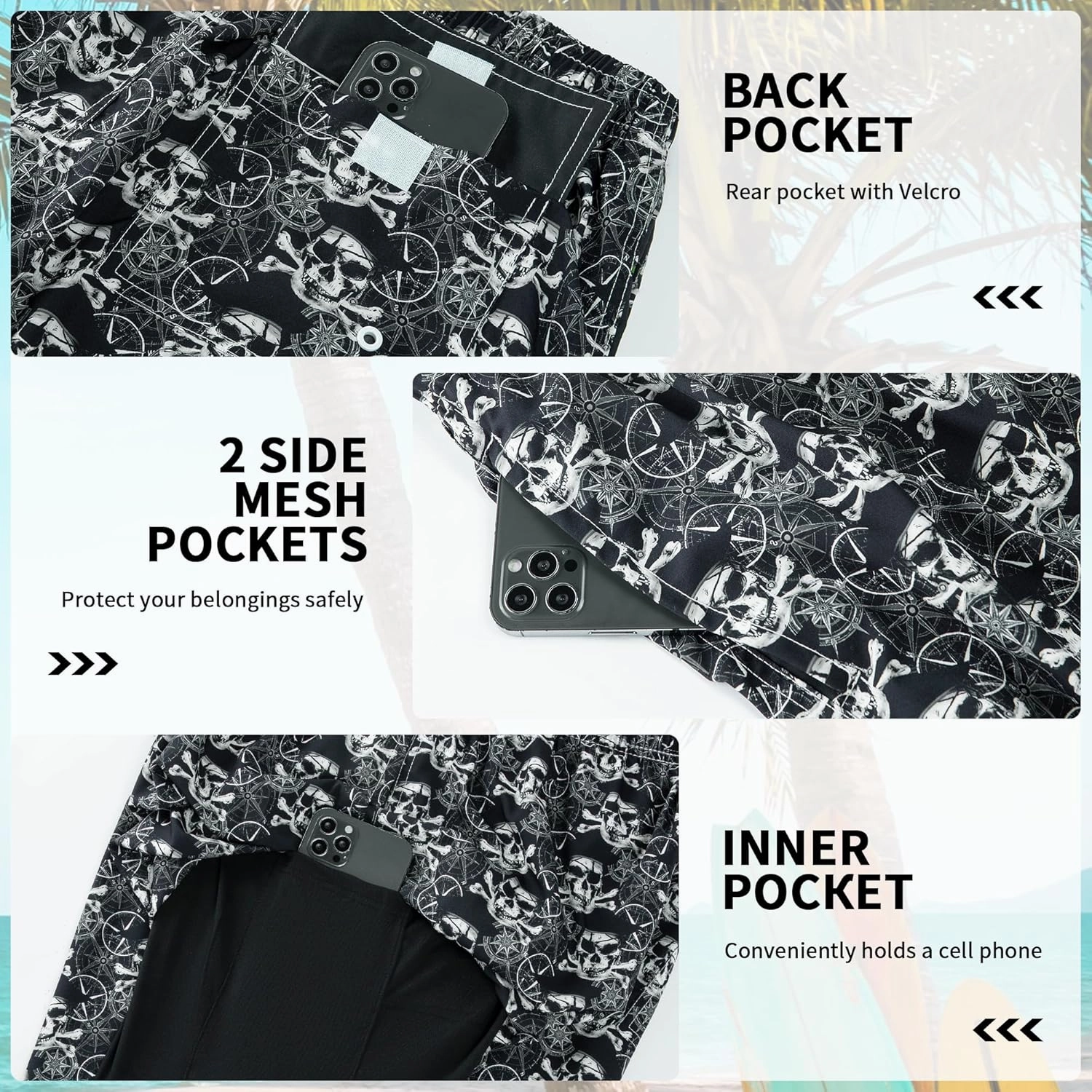 Mens Swim Trunks Quick Dry Board Shorts Bathing Suit for Men Beach Swimwear Breathable Surf Beach Shorts Swimwear