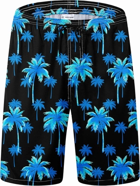Mens Swim Trunks Quick Dry Board Shorts with Mesh Lining, Breathable Fit Hawaii Beach Shorts Swimwear Bathing Suits