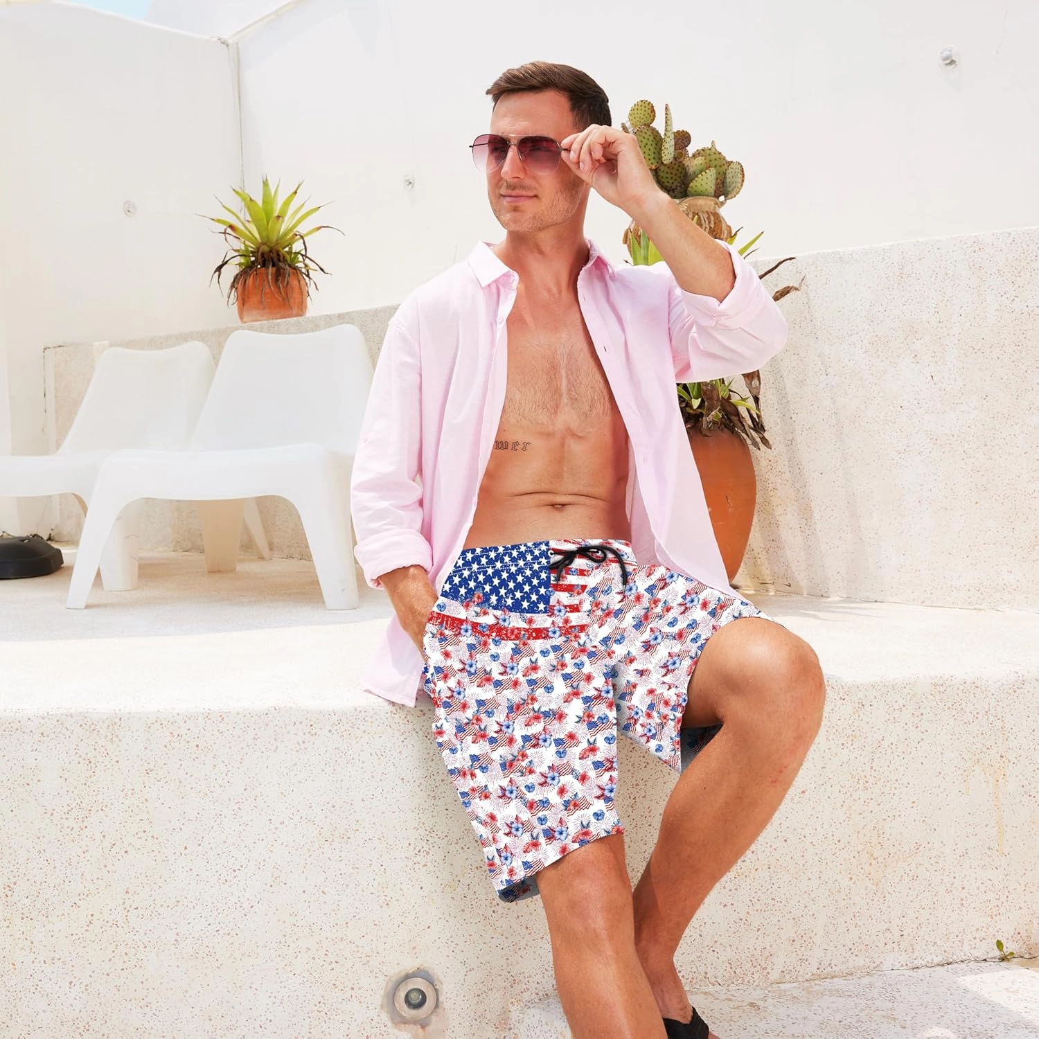 Mens Swim Trunks Quick Dry Board Shorts with Mesh Lining, Breathable Surf Beach Shorts Swimwear Bathing Suits