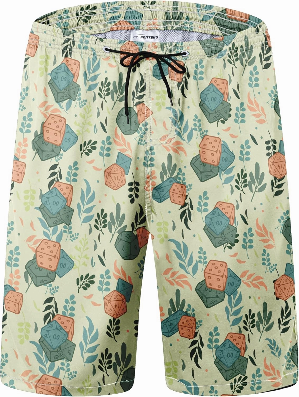 Mens Swim Trunks Quick Dry Board Shorts with Mesh Lining, Breathable Surf Beach Shorts Swimwear Bathing Suits
