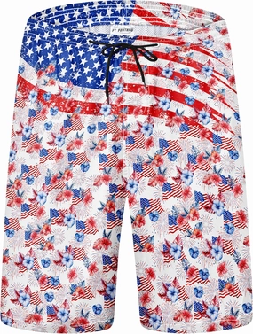 Mens Swim Trunks Quick Dry Board Shorts with Mesh Lining, Breathable Surf Beach Shorts Swimwear Bathing Suits