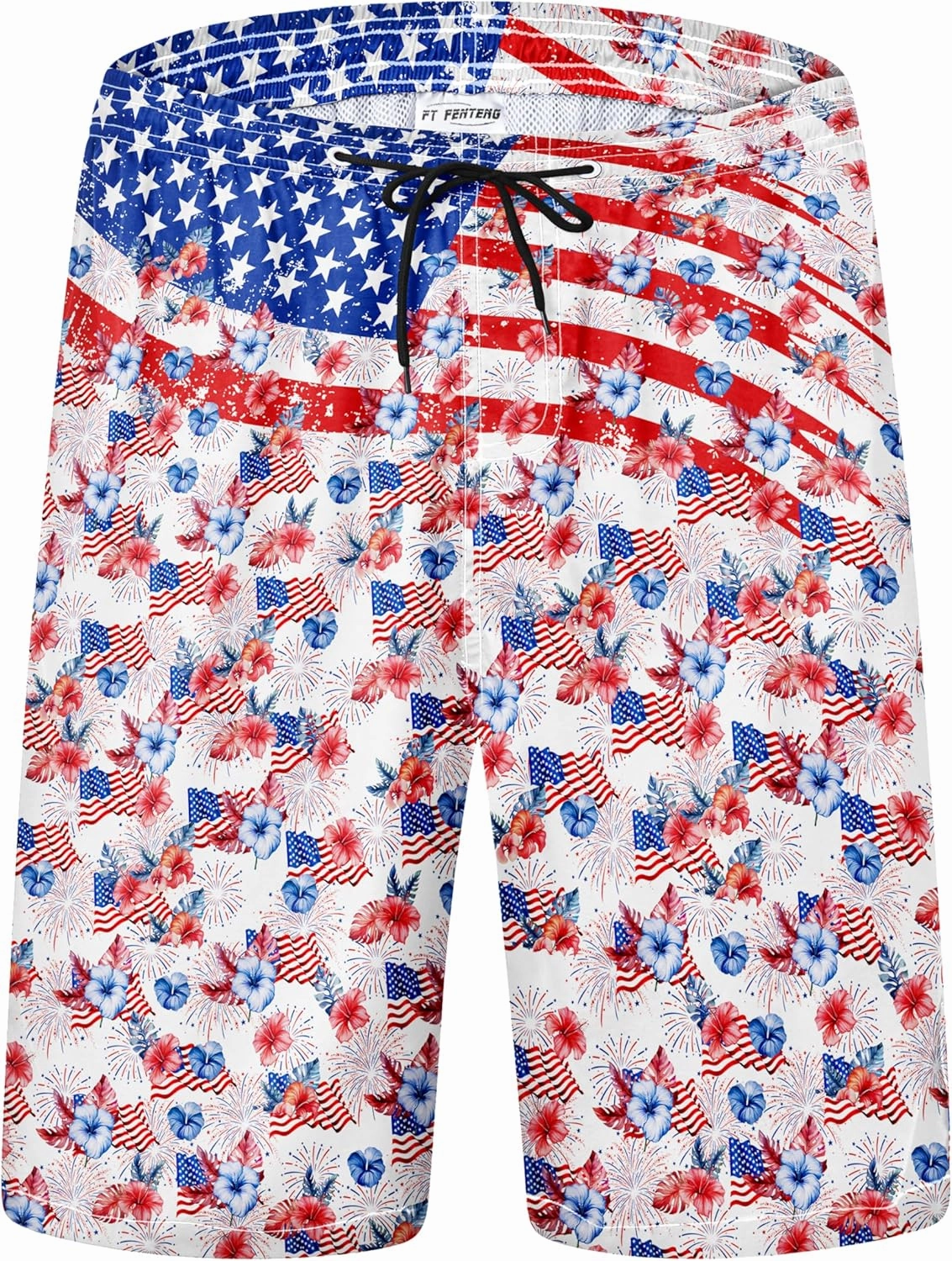 Mens Swim Trunks Quick Dry Board Shorts with Mesh Lining, Breathable Surf Beach Shorts Swimwear Bathing Suits